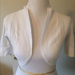 Cropped short sleeved cardigan